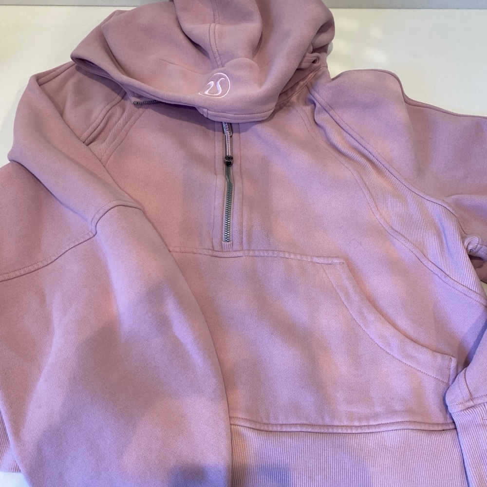 Lululemon Pink Scuba Half-Zip Hoodie M/L
